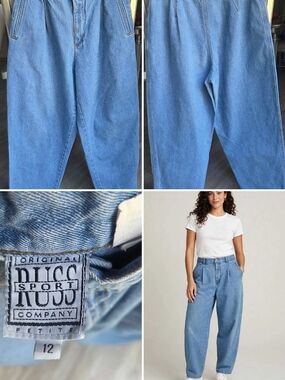90's  Light wash Blue Jeans,High Waisted Size. 12 P